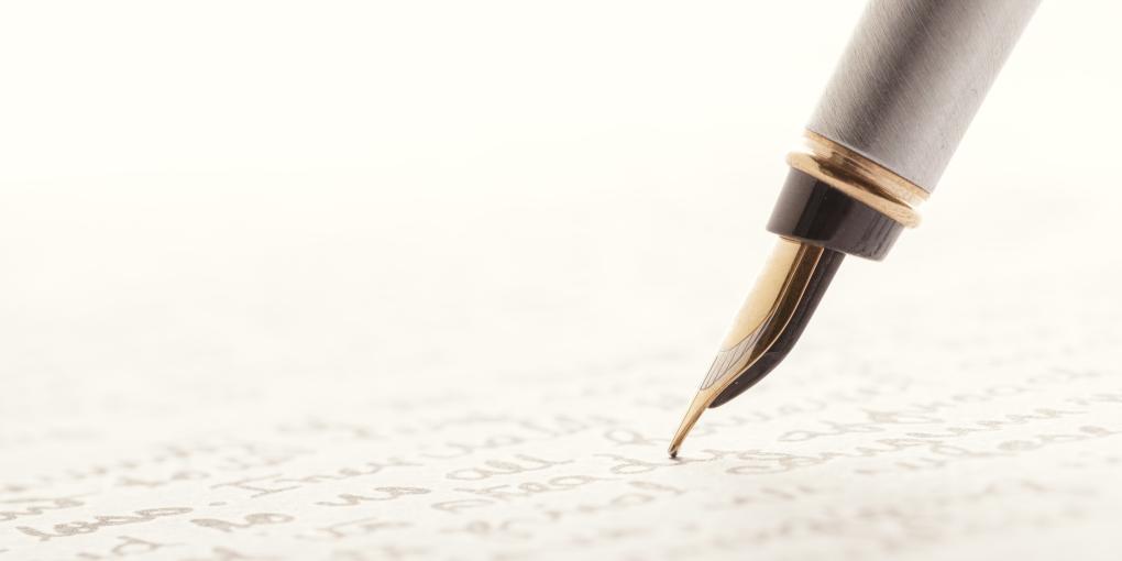 fountain pen to paper