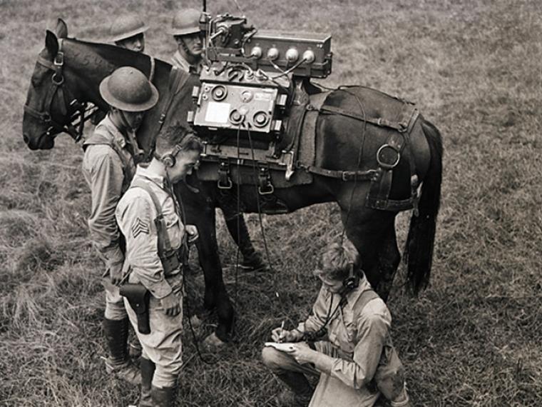 Horse and radio operators